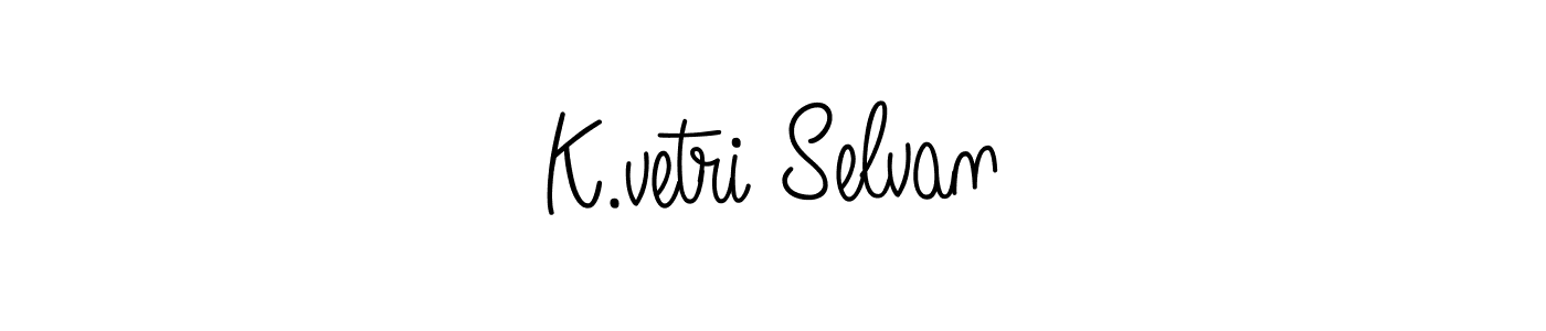 Make a beautiful signature design for name K.vetri Selvan. With this signature (Angelique-Rose-font-FFP) style, you can create a handwritten signature for free. K.vetri Selvan signature style 5 images and pictures png