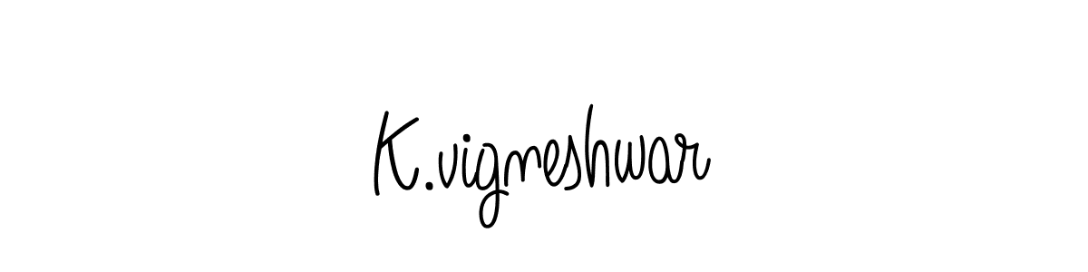 Use a signature maker to create a handwritten signature online. With this signature software, you can design (Angelique-Rose-font-FFP) your own signature for name K.vigneshwar. K.vigneshwar signature style 5 images and pictures png