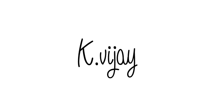 Design your own signature with our free online signature maker. With this signature software, you can create a handwritten (Angelique-Rose-font-FFP) signature for name K.vijay. K.vijay signature style 5 images and pictures png