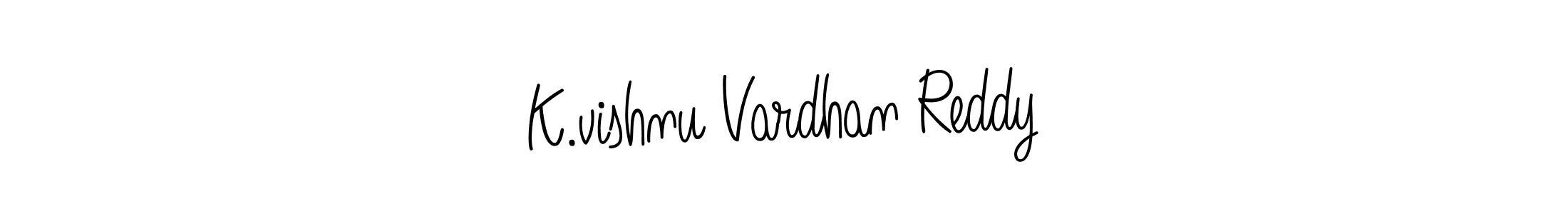 Use a signature maker to create a handwritten signature online. With this signature software, you can design (Angelique-Rose-font-FFP) your own signature for name K.vishnu Vardhan Reddy. K.vishnu Vardhan Reddy signature style 5 images and pictures png