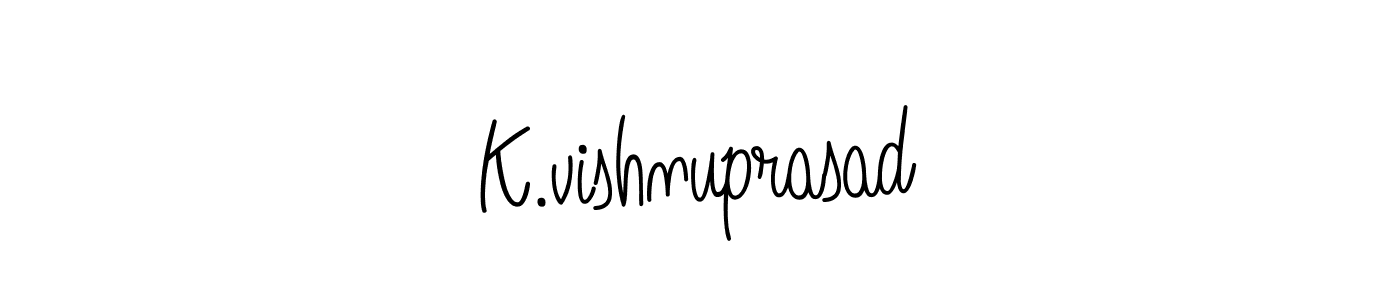 Create a beautiful signature design for name K.vishnuprasad. With this signature (Angelique-Rose-font-FFP) fonts, you can make a handwritten signature for free. K.vishnuprasad signature style 5 images and pictures png