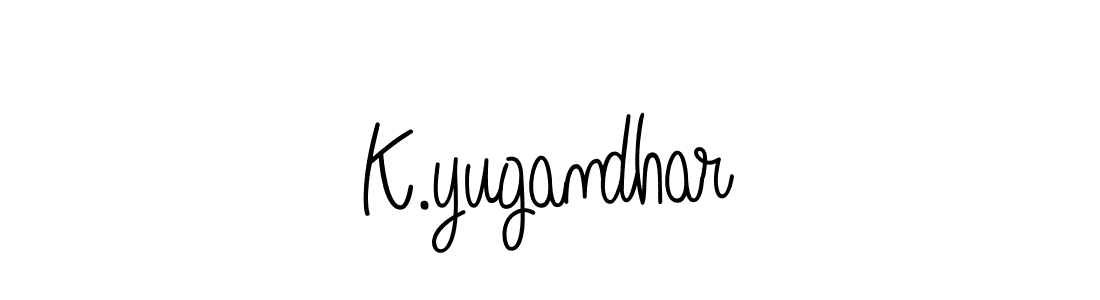 K.yugandhar stylish signature style. Best Handwritten Sign (Angelique-Rose-font-FFP) for my name. Handwritten Signature Collection Ideas for my name K.yugandhar. K.yugandhar signature style 5 images and pictures png