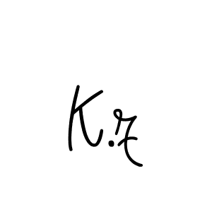 Design your own signature with our free online signature maker. With this signature software, you can create a handwritten (Angelique-Rose-font-FFP) signature for name K.z. K.z signature style 5 images and pictures png