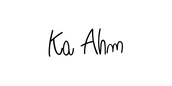 Make a beautiful signature design for name Ka Ahm. With this signature (Angelique-Rose-font-FFP) style, you can create a handwritten signature for free. Ka Ahm signature style 5 images and pictures png