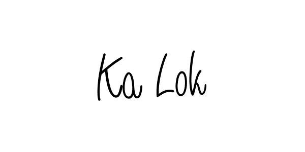 Make a beautiful signature design for name Ka Lok. With this signature (Angelique-Rose-font-FFP) style, you can create a handwritten signature for free. Ka Lok signature style 5 images and pictures png
