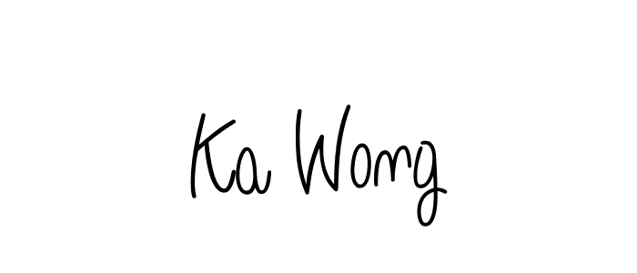 How to make Ka Wong signature? Angelique-Rose-font-FFP is a professional autograph style. Create handwritten signature for Ka Wong name. Ka Wong signature style 5 images and pictures png