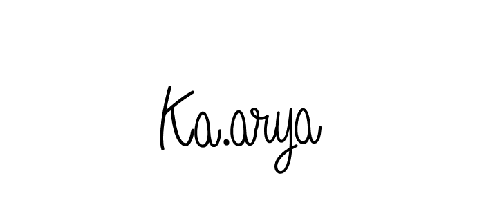 Design your own signature with our free online signature maker. With this signature software, you can create a handwritten (Angelique-Rose-font-FFP) signature for name Ka.arya. Ka.arya signature style 5 images and pictures png