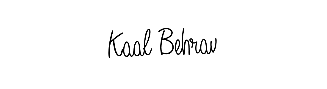 Use a signature maker to create a handwritten signature online. With this signature software, you can design (Angelique-Rose-font-FFP) your own signature for name Kaal Behrav. Kaal Behrav signature style 5 images and pictures png