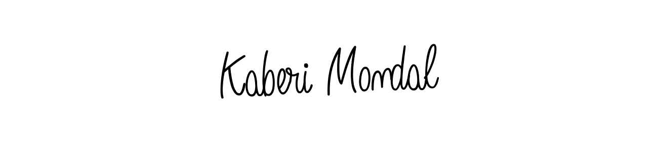 Create a beautiful signature design for name Kaberi Mondal. With this signature (Angelique-Rose-font-FFP) fonts, you can make a handwritten signature for free. Kaberi Mondal signature style 5 images and pictures png