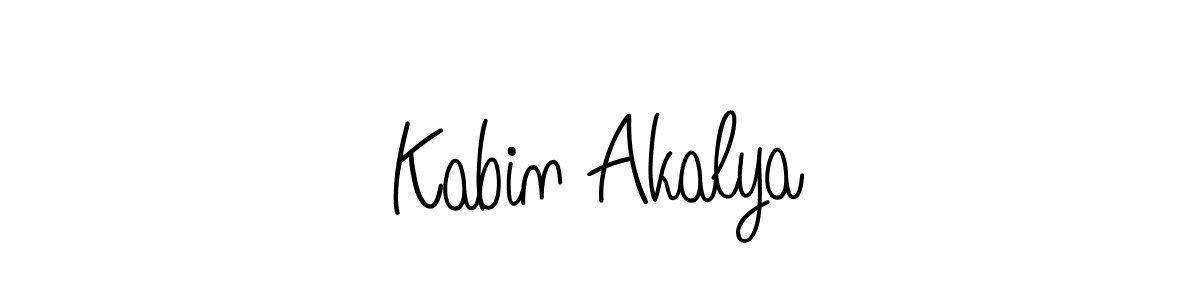 Create a beautiful signature design for name Kabin Akalya. With this signature (Angelique-Rose-font-FFP) fonts, you can make a handwritten signature for free. Kabin Akalya signature style 5 images and pictures png