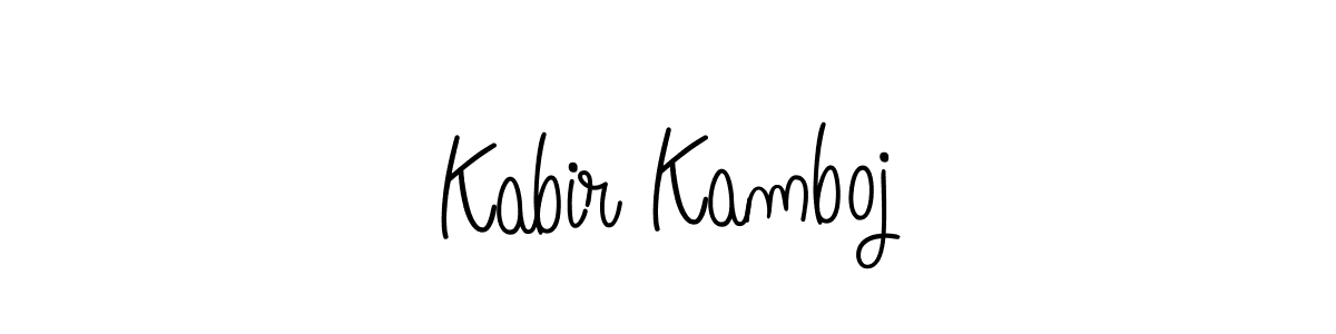 Design your own signature with our free online signature maker. With this signature software, you can create a handwritten (Angelique-Rose-font-FFP) signature for name Kabir Kamboj. Kabir Kamboj signature style 5 images and pictures png