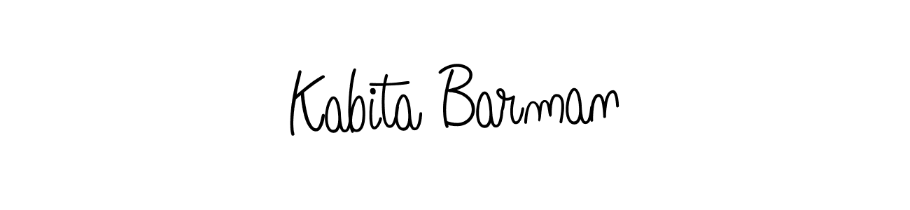 You should practise on your own different ways (Angelique-Rose-font-FFP) to write your name (Kabita Barman) in signature. don't let someone else do it for you. Kabita Barman signature style 5 images and pictures png