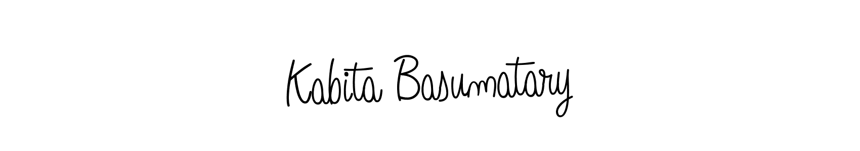 Design your own signature with our free online signature maker. With this signature software, you can create a handwritten (Angelique-Rose-font-FFP) signature for name Kabita Basumatary. Kabita Basumatary signature style 5 images and pictures png
