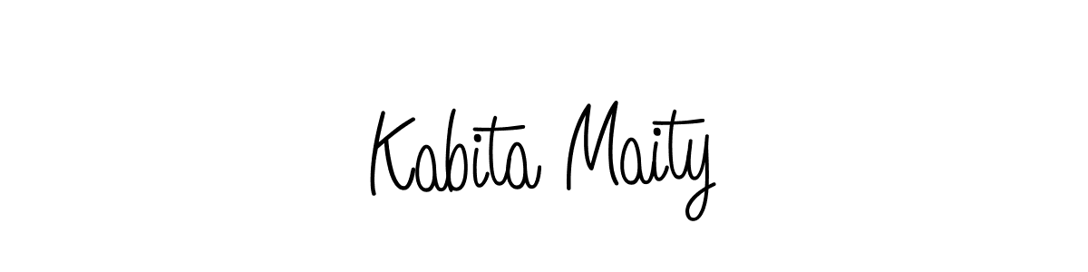 Kabita Maity stylish signature style. Best Handwritten Sign (Angelique-Rose-font-FFP) for my name. Handwritten Signature Collection Ideas for my name Kabita Maity. Kabita Maity signature style 5 images and pictures png