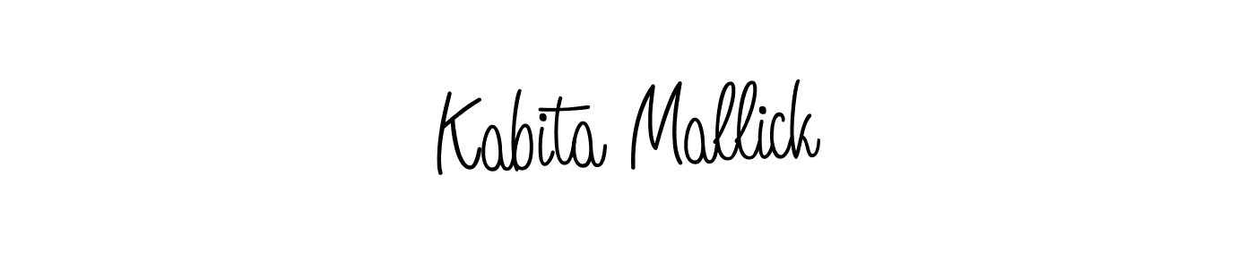 You should practise on your own different ways (Angelique-Rose-font-FFP) to write your name (Kabita Mallick) in signature. don't let someone else do it for you. Kabita Mallick signature style 5 images and pictures png
