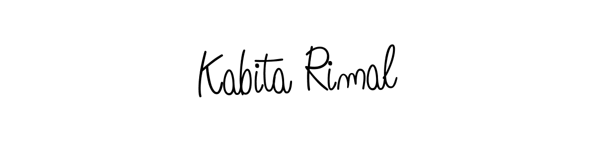 Use a signature maker to create a handwritten signature online. With this signature software, you can design (Angelique-Rose-font-FFP) your own signature for name Kabita Rimal. Kabita Rimal signature style 5 images and pictures png