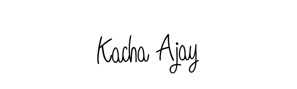 Make a beautiful signature design for name Kacha Ajay. With this signature (Angelique-Rose-font-FFP) style, you can create a handwritten signature for free. Kacha Ajay signature style 5 images and pictures png