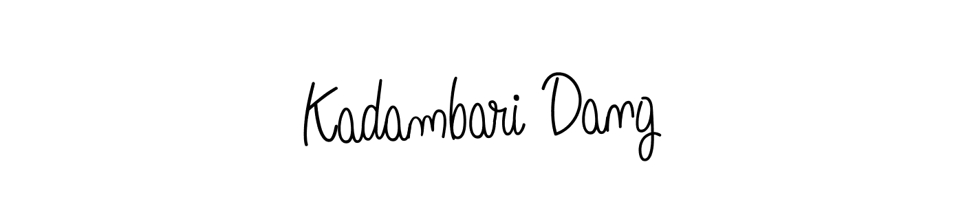 Use a signature maker to create a handwritten signature online. With this signature software, you can design (Angelique-Rose-font-FFP) your own signature for name Kadambari Dang. Kadambari Dang signature style 5 images and pictures png