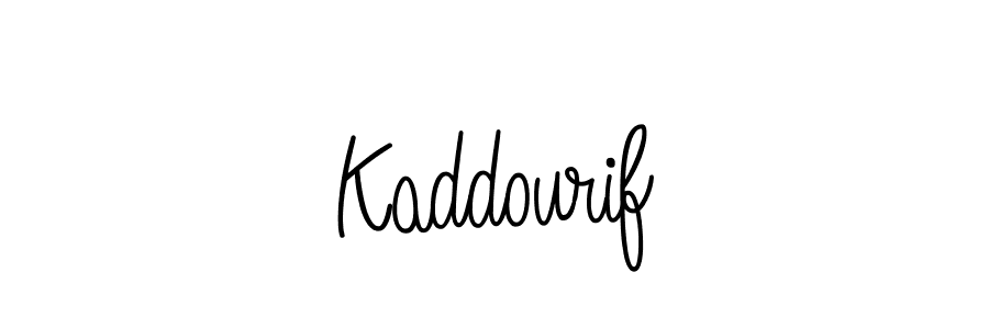 Kaddourif stylish signature style. Best Handwritten Sign (Angelique-Rose-font-FFP) for my name. Handwritten Signature Collection Ideas for my name Kaddourif. Kaddourif signature style 5 images and pictures png