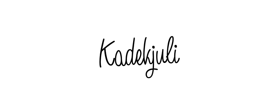Make a beautiful signature design for name Kadekjuli. With this signature (Angelique-Rose-font-FFP) style, you can create a handwritten signature for free. Kadekjuli signature style 5 images and pictures png