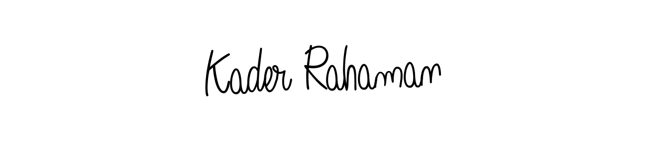 Kader Rahaman stylish signature style. Best Handwritten Sign (Angelique-Rose-font-FFP) for my name. Handwritten Signature Collection Ideas for my name Kader Rahaman. Kader Rahaman signature style 5 images and pictures png