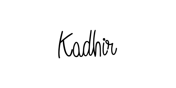 Make a beautiful signature design for name Kadhir. With this signature (Angelique-Rose-font-FFP) style, you can create a handwritten signature for free. Kadhir signature style 5 images and pictures png