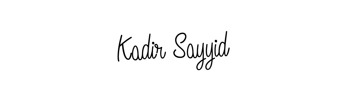 The best way (Angelique-Rose-font-FFP) to make a short signature is to pick only two or three words in your name. The name Kadir Sayyid include a total of six letters. For converting this name. Kadir Sayyid signature style 5 images and pictures png