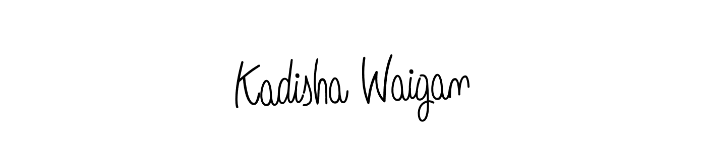 How to Draw Kadisha Waigan signature style? Angelique-Rose-font-FFP is a latest design signature styles for name Kadisha Waigan. Kadisha Waigan signature style 5 images and pictures png