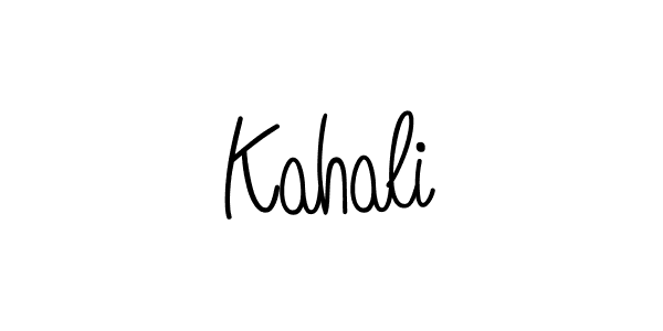 Use a signature maker to create a handwritten signature online. With this signature software, you can design (Angelique-Rose-font-FFP) your own signature for name Kahali. Kahali signature style 5 images and pictures png