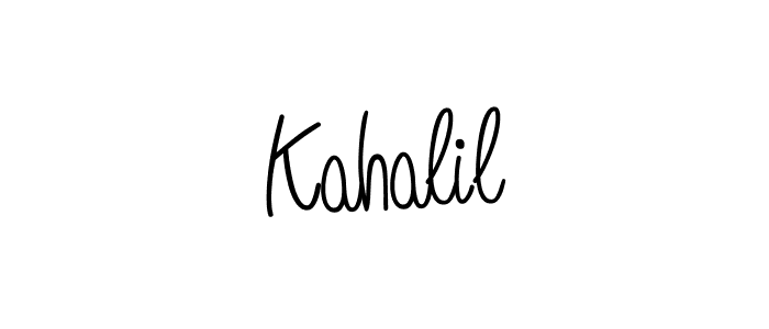 Kahalil stylish signature style. Best Handwritten Sign (Angelique-Rose-font-FFP) for my name. Handwritten Signature Collection Ideas for my name Kahalil. Kahalil signature style 5 images and pictures png