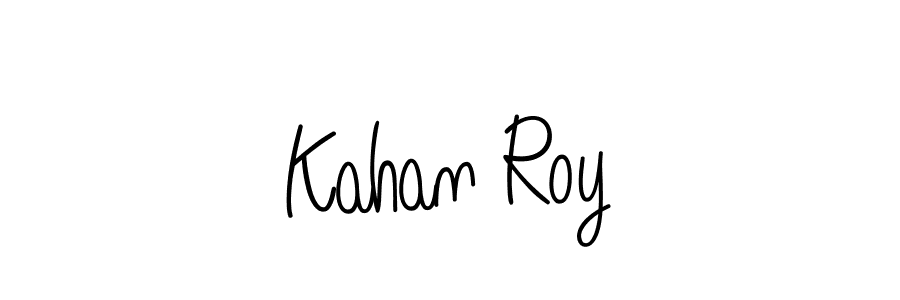 You should practise on your own different ways (Angelique-Rose-font-FFP) to write your name (Kahan Roy) in signature. don't let someone else do it for you. Kahan Roy signature style 5 images and pictures png