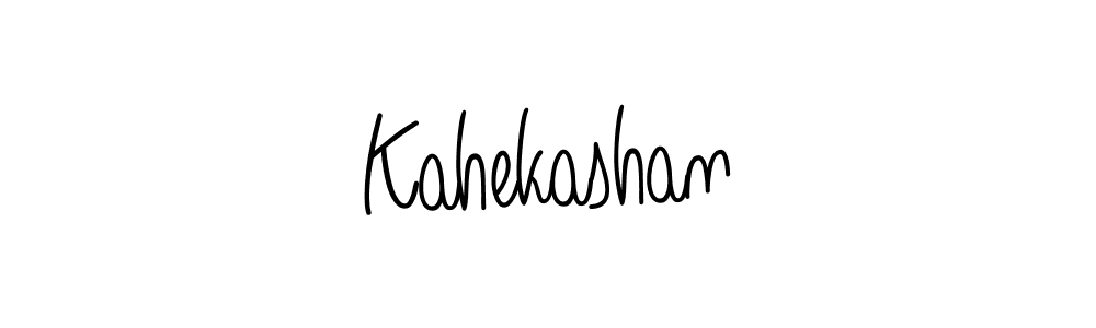 Make a beautiful signature design for name Kahekashan. With this signature (Angelique-Rose-font-FFP) style, you can create a handwritten signature for free. Kahekashan signature style 5 images and pictures png