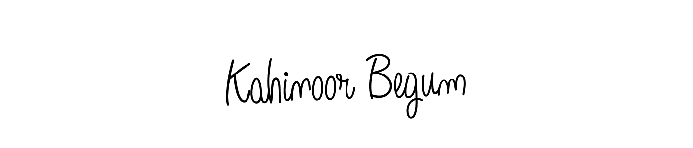 Make a beautiful signature design for name Kahinoor Begum. With this signature (Angelique-Rose-font-FFP) style, you can create a handwritten signature for free. Kahinoor Begum signature style 5 images and pictures png