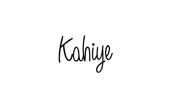 Design your own signature with our free online signature maker. With this signature software, you can create a handwritten (Angelique-Rose-font-FFP) signature for name Kahiye. Kahiye signature style 5 images and pictures png