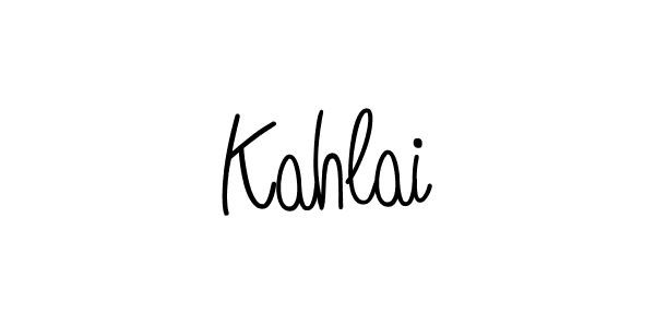 Make a beautiful signature design for name Kahlai. With this signature (Angelique-Rose-font-FFP) style, you can create a handwritten signature for free. Kahlai signature style 5 images and pictures png