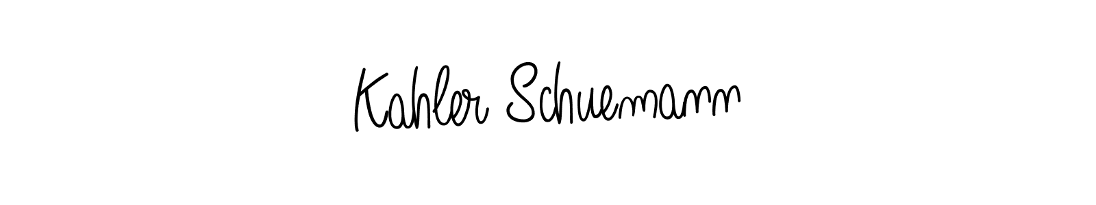 How to make Kahler Schuemann name signature. Use Angelique-Rose-font-FFP style for creating short signs online. This is the latest handwritten sign. Kahler Schuemann signature style 5 images and pictures png