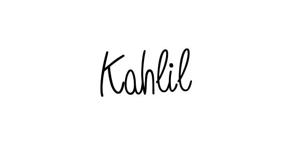 How to make Kahlil signature? Angelique-Rose-font-FFP is a professional autograph style. Create handwritten signature for Kahlil name. Kahlil signature style 5 images and pictures png