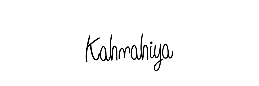 Use a signature maker to create a handwritten signature online. With this signature software, you can design (Angelique-Rose-font-FFP) your own signature for name Kahnahiya. Kahnahiya signature style 5 images and pictures png