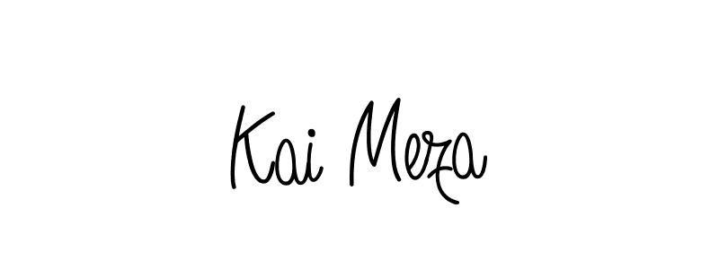 The best way (Angelique-Rose-font-FFP) to make a short signature is to pick only two or three words in your name. The name Kai Meza include a total of six letters. For converting this name. Kai Meza signature style 5 images and pictures png