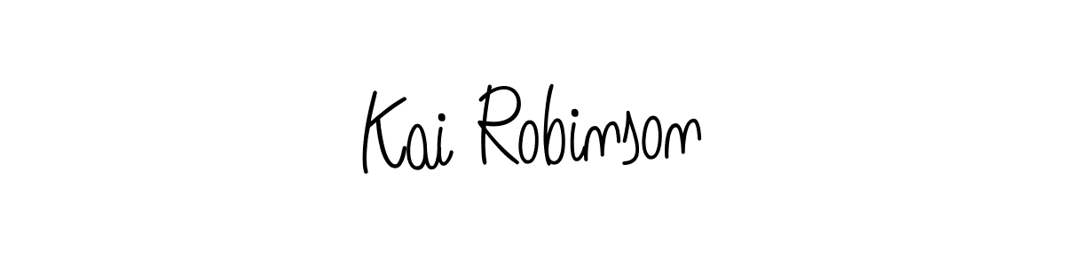 You should practise on your own different ways (Angelique-Rose-font-FFP) to write your name (Kai Robinson) in signature. don't let someone else do it for you. Kai Robinson signature style 5 images and pictures png