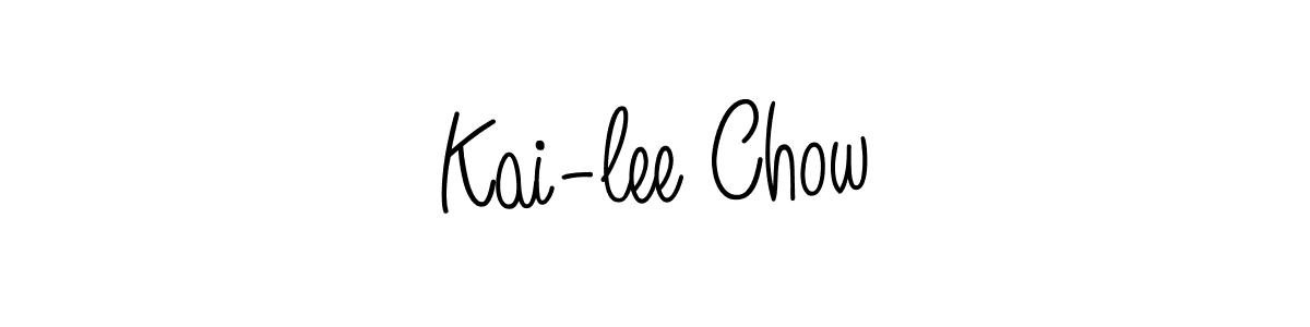 The best way (Angelique-Rose-font-FFP) to make a short signature is to pick only two or three words in your name. The name Kai-lee Chow include a total of six letters. For converting this name. Kai-lee Chow signature style 5 images and pictures png