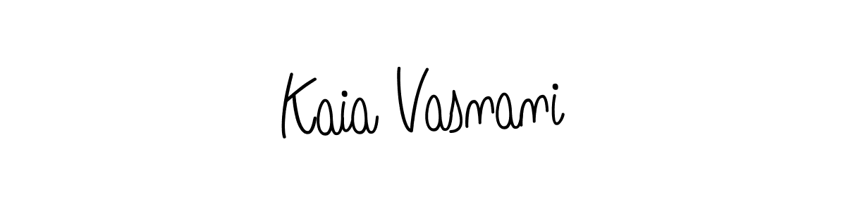 You should practise on your own different ways (Angelique-Rose-font-FFP) to write your name (Kaia Vasnani) in signature. don't let someone else do it for you. Kaia Vasnani signature style 5 images and pictures png