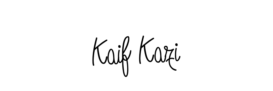 You should practise on your own different ways (Angelique-Rose-font-FFP) to write your name (Kaif Kazi) in signature. don't let someone else do it for you. Kaif Kazi signature style 5 images and pictures png