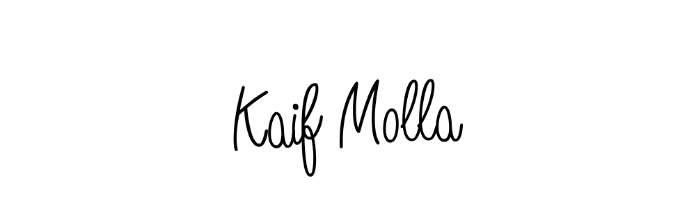 Use a signature maker to create a handwritten signature online. With this signature software, you can design (Angelique-Rose-font-FFP) your own signature for name Kaif Molla. Kaif Molla signature style 5 images and pictures png