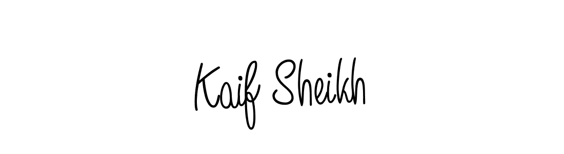 Kaif Sheikh stylish signature style. Best Handwritten Sign (Angelique-Rose-font-FFP) for my name. Handwritten Signature Collection Ideas for my name Kaif Sheikh. Kaif Sheikh signature style 5 images and pictures png