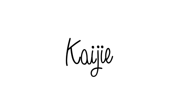 You should practise on your own different ways (Angelique-Rose-font-FFP) to write your name (Kaijie) in signature. don't let someone else do it for you. Kaijie signature style 5 images and pictures png