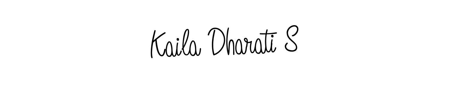 Design your own signature with our free online signature maker. With this signature software, you can create a handwritten (Angelique-Rose-font-FFP) signature for name Kaila Dharati S. Kaila Dharati S signature style 5 images and pictures png