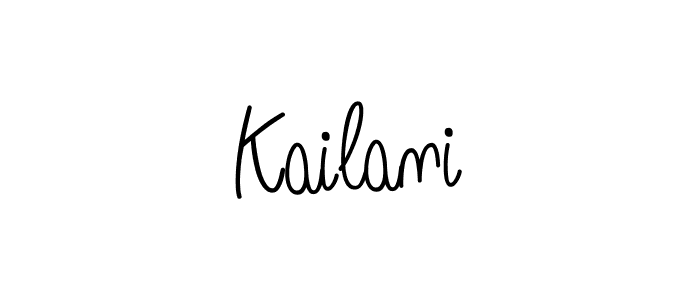 Design your own signature with our free online signature maker. With this signature software, you can create a handwritten (Angelique-Rose-font-FFP) signature for name Kailani. Kailani signature style 5 images and pictures png