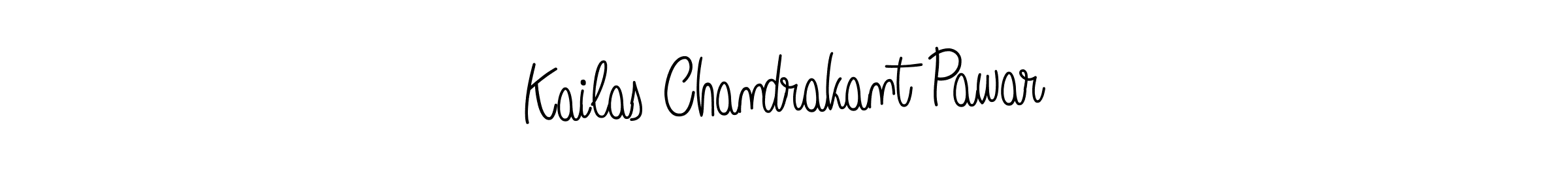 You should practise on your own different ways (Angelique-Rose-font-FFP) to write your name (Kailas Chandrakant Pawar) in signature. don't let someone else do it for you. Kailas Chandrakant Pawar signature style 5 images and pictures png