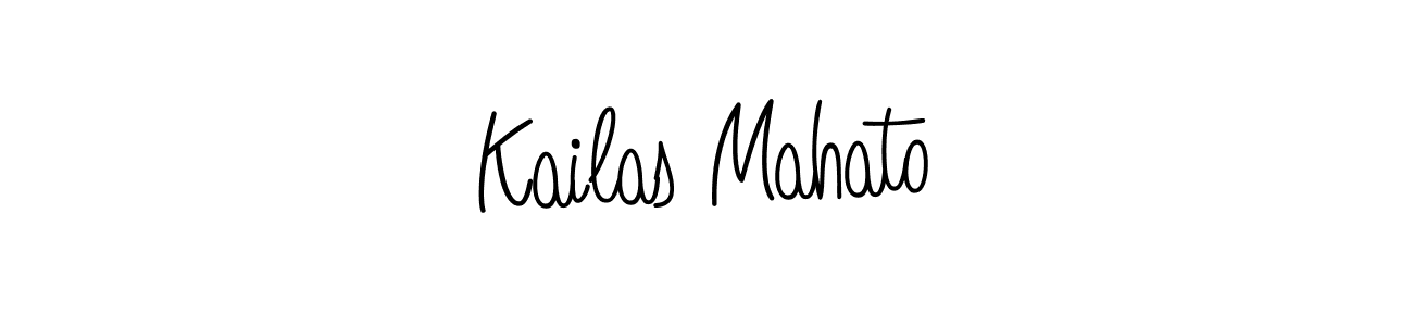 How to make Kailas Mahato name signature. Use Angelique-Rose-font-FFP style for creating short signs online. This is the latest handwritten sign. Kailas Mahato signature style 5 images and pictures png